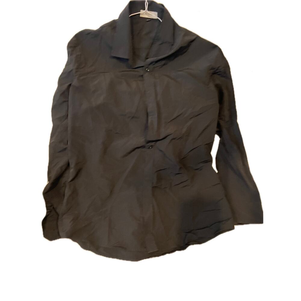 Eouoss Long Sleeve Black Button Down Shirt Mens M